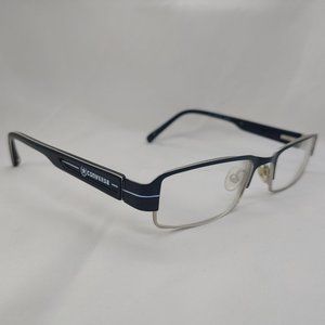 Junior CONVERSE Eyeglass Frames DJ BLACK White Silver Meal Rim Plastic Arm